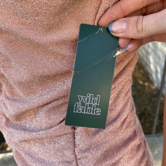 Women’s Sparkle Ruched Bodycon Dress in Blush - Wild Fable - Picture 5 of 5